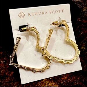 KENDRA SCOTT Sophee heart hoop earrings GOLD tone